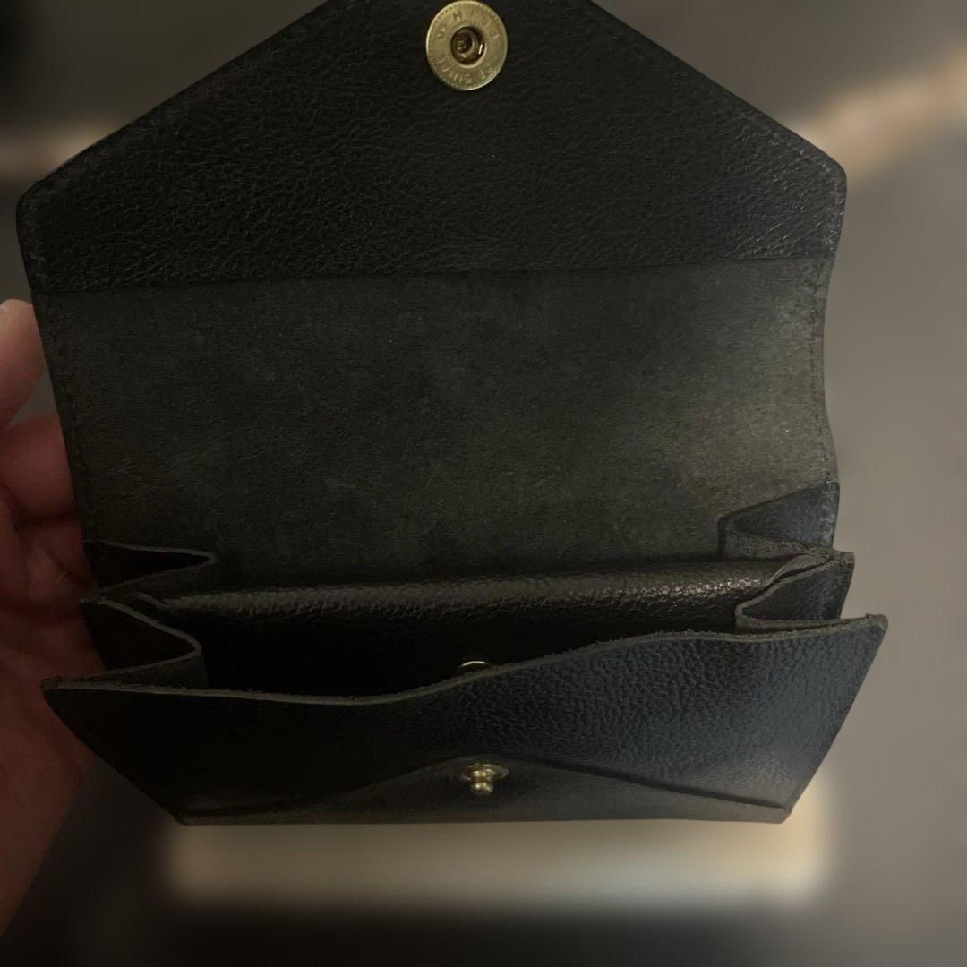 イルビゾンテ　ブラックレザー折り財布