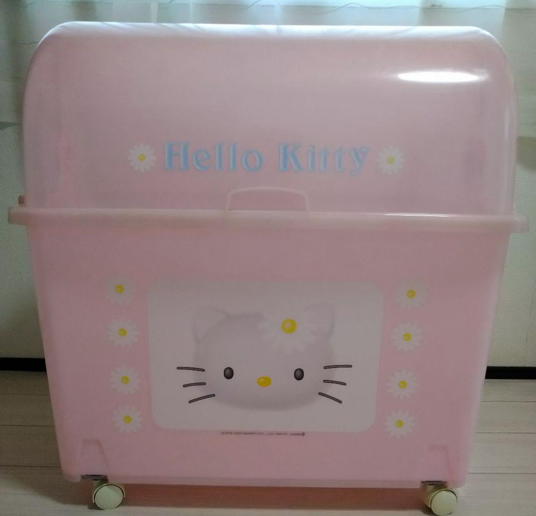 手渡し可 当時物 ハローキティ 衣装 ケース 収納 BOX レトロ Kitty