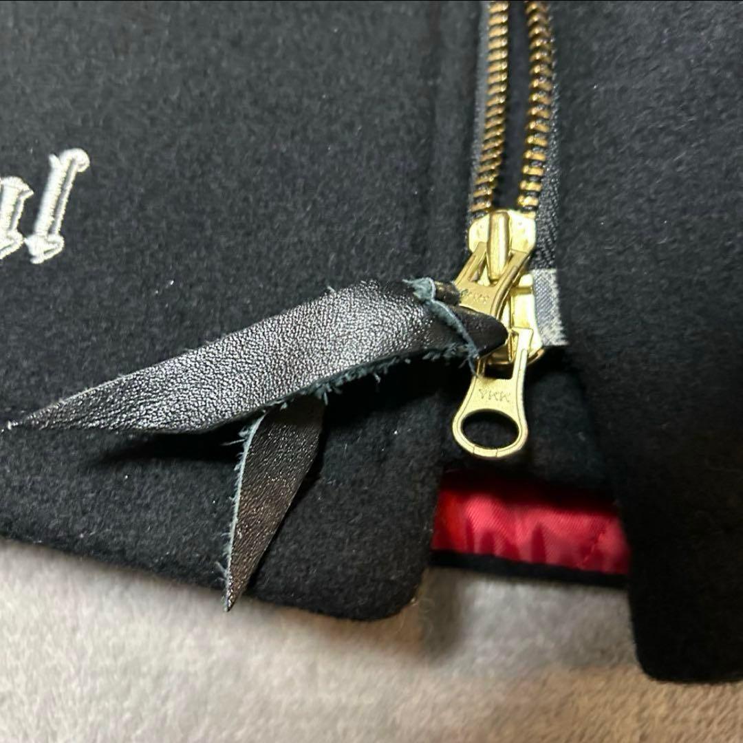 archive【Run&Guns】刺繍スタジャン/ファラオコート/Y2K/袖革◎