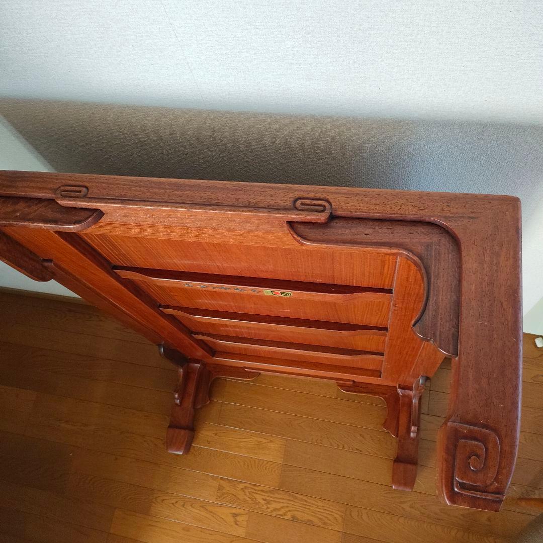 伝統的工芸品 大阪唐木指物 中森喜三郎 作 唐木家具 紫檀 座卓