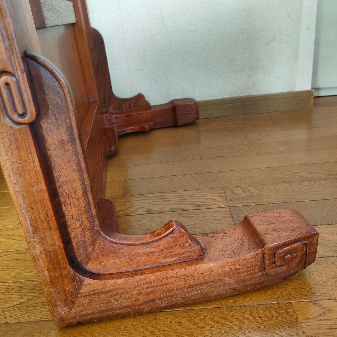 伝統的工芸品 大阪唐木指物 中森喜三郎 作 唐木家具 紫檀 座卓