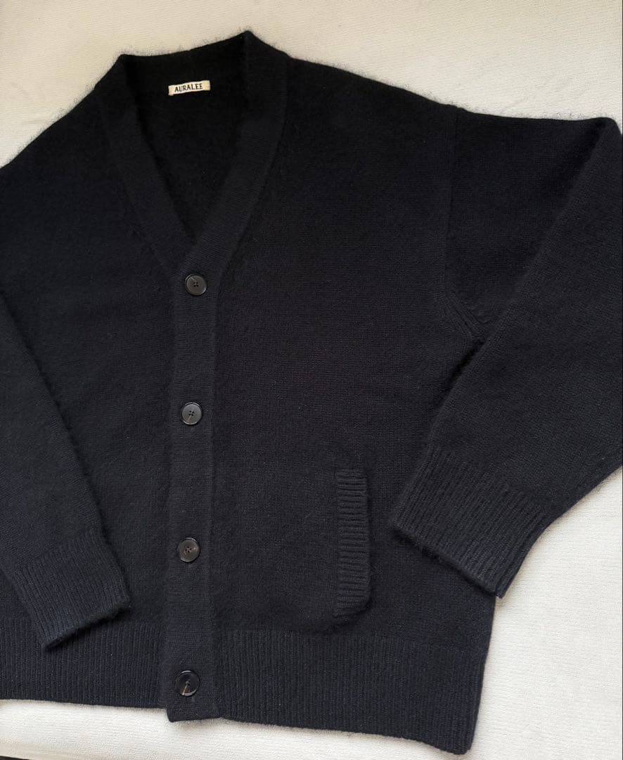 定価7.5万 美品 AURALEE ベビーカシミヤニットカーディガン 肉厚