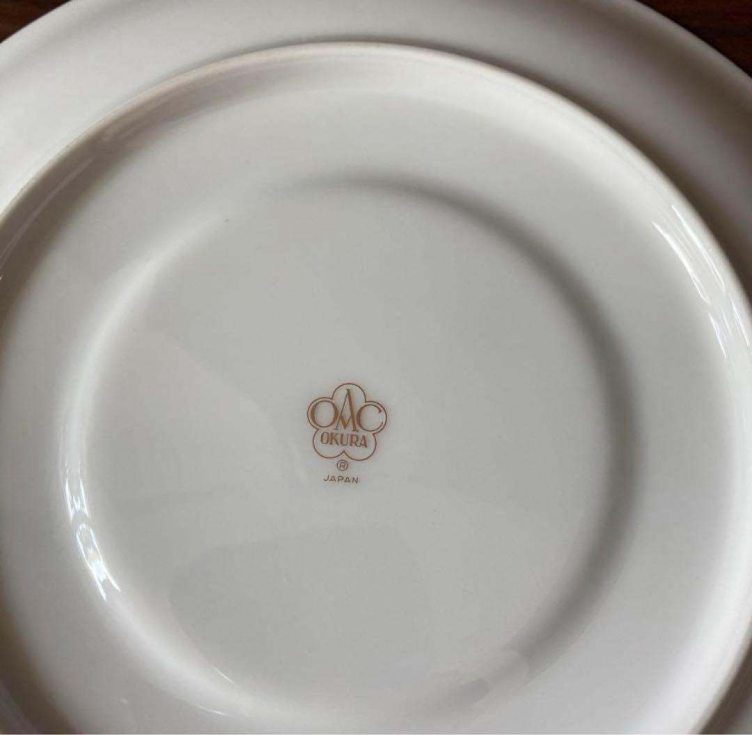 大倉陶器　大倉陶園　ゴールドライン　スープ　ソーサー　2客