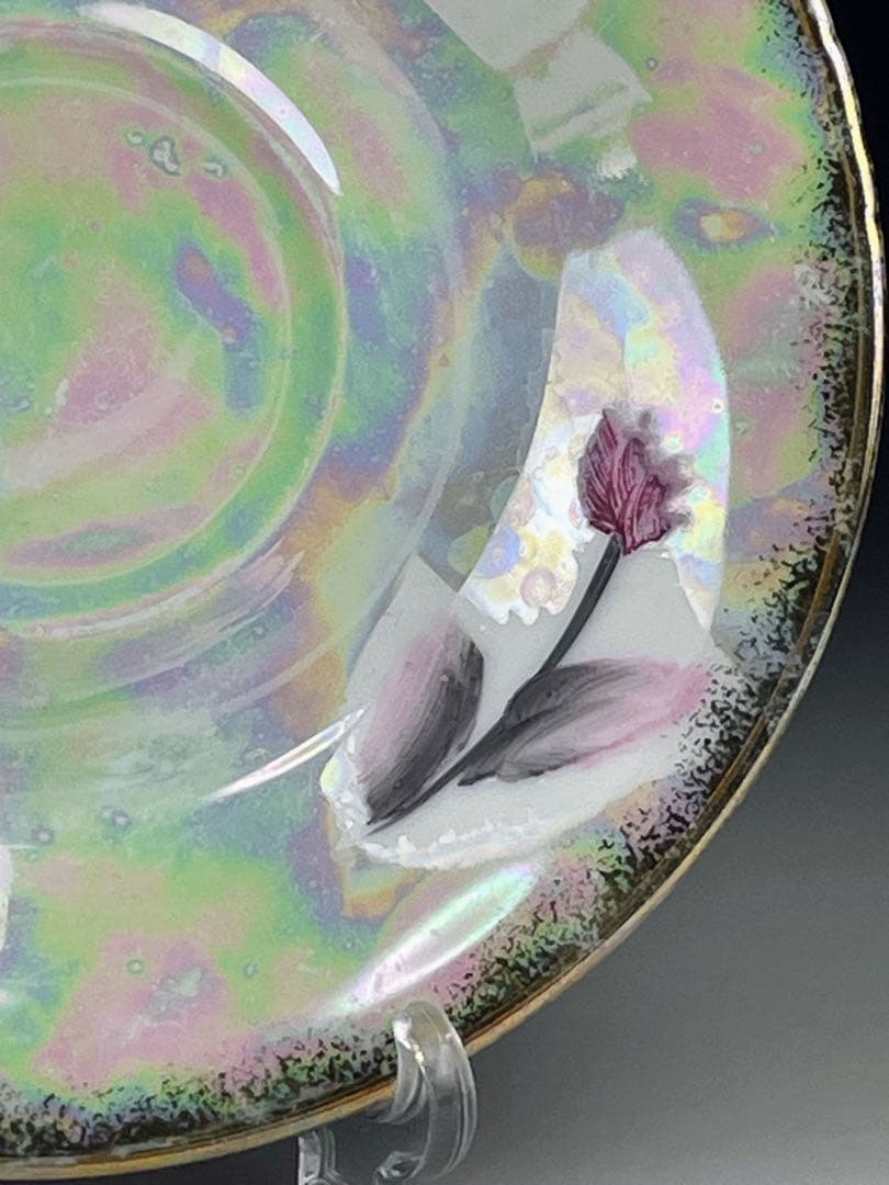 【希少】オールドニッポン コラレン カップ＆ソーサー ラスター ぺディスタル