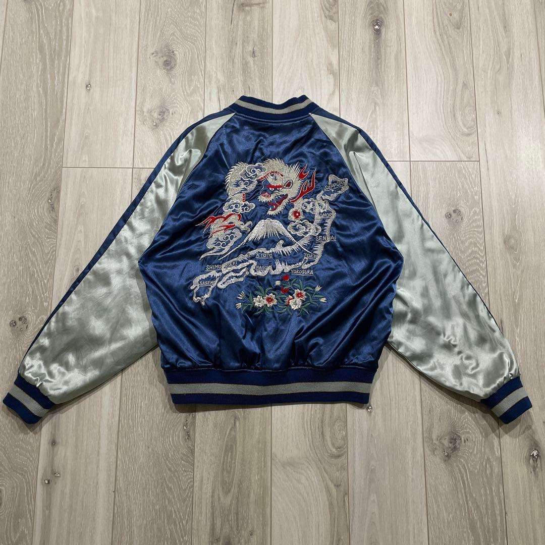 90s Hoshihime星姫 リバーシブル 別珍 スカジャン ベロア 龍 鷹