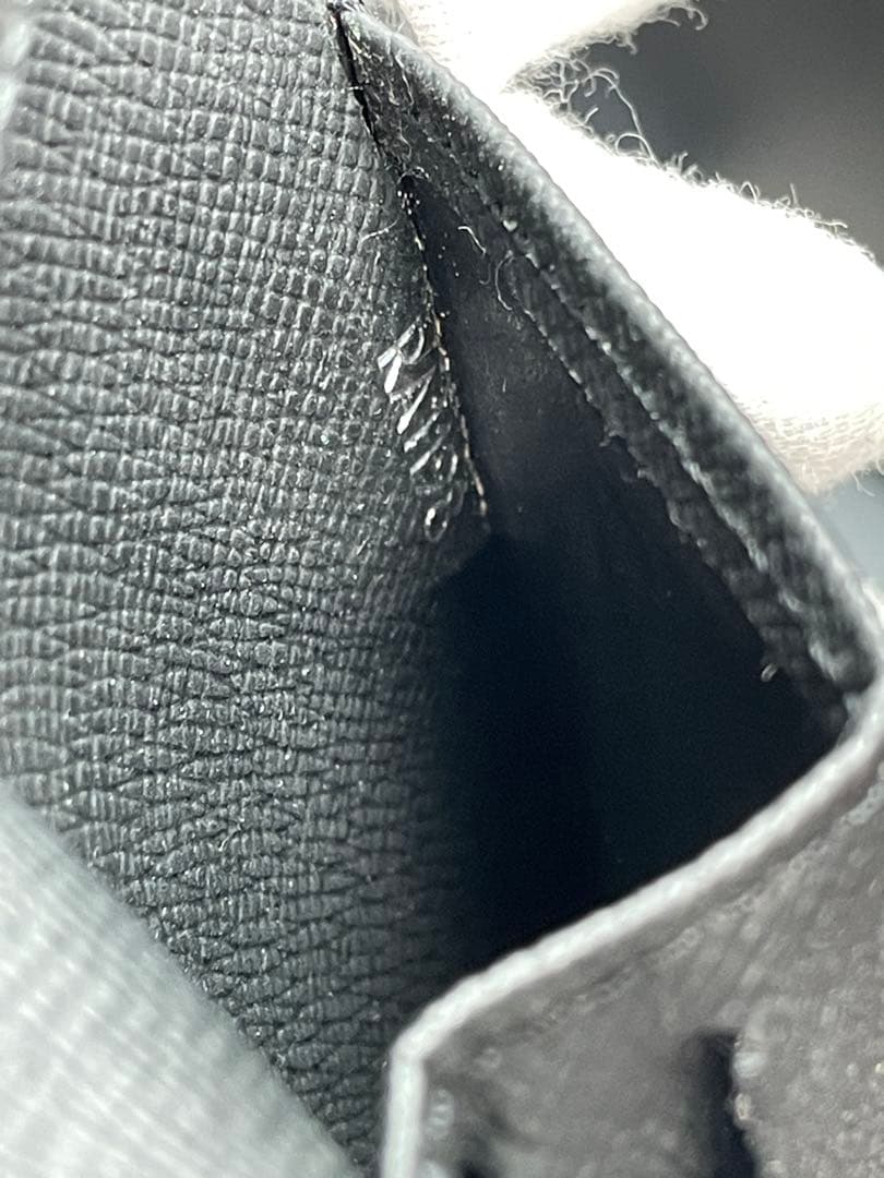 ルイヴィトン　ダミエ　ブラック チェック柄 二つ折り財布