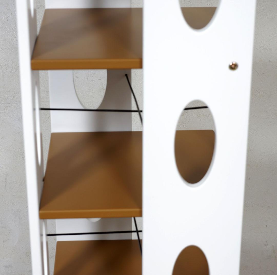 完成品!　　回転式　本棚　ブックシェルフ　DVD ラック　5段