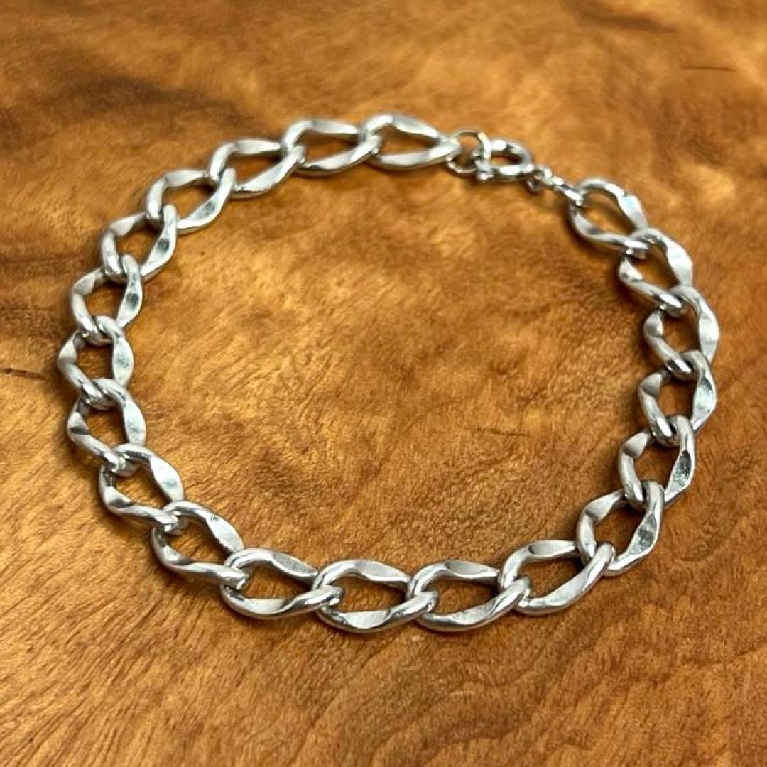 タコクラゲ シルバー チャームリンク チェーン ブレスレット 925