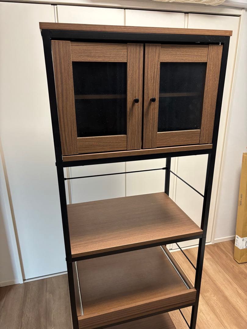 ニトリ組合せシェルフ本体＋ユニット(ファル 1659 MBR/BK）