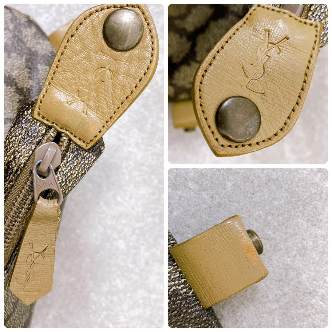 美品 イブサンローラン ジラフ柄 ボストントートバッグ 大容量