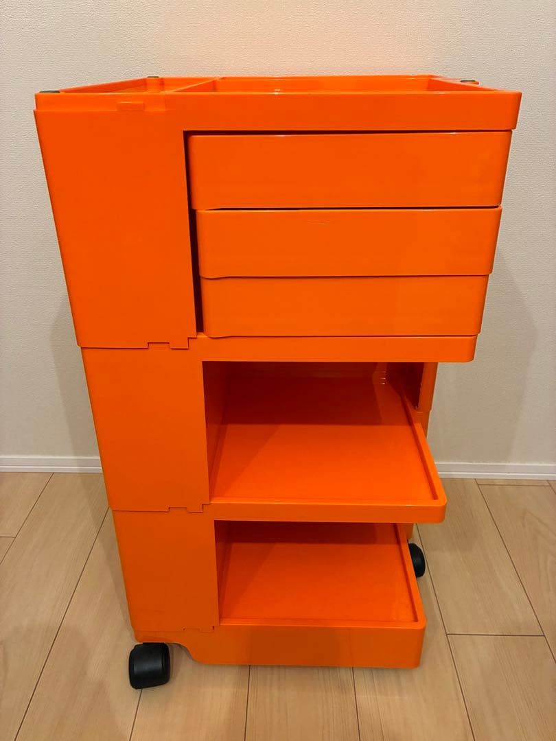 BOBY WAGON ボビーワゴン 3段3トレイ 廃盤\"オレンジ\"収納ラック