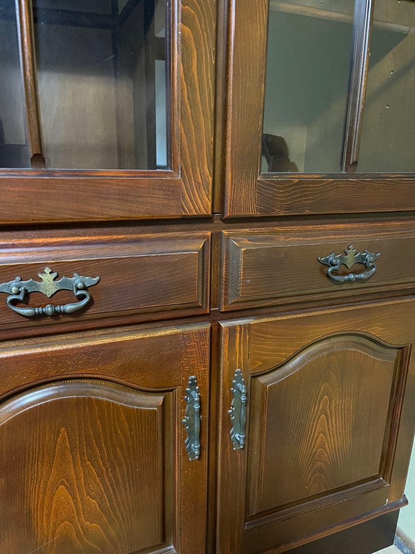 カリモク　コロニアル　キャビネット　本棚 カップボード　食器棚