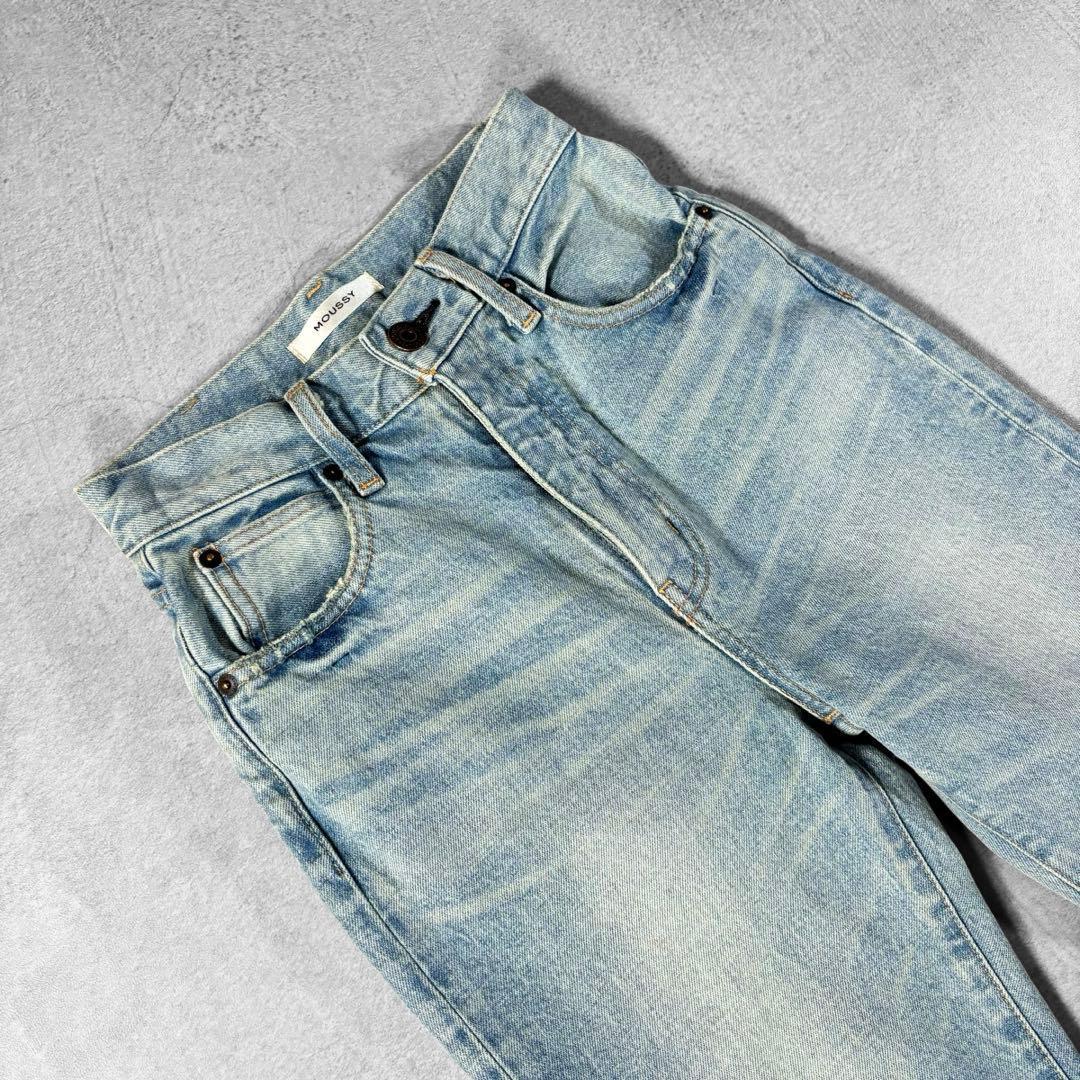 美品 MOUSSY MVS FLARE 24 ハイウエスト 日本製 マウジー