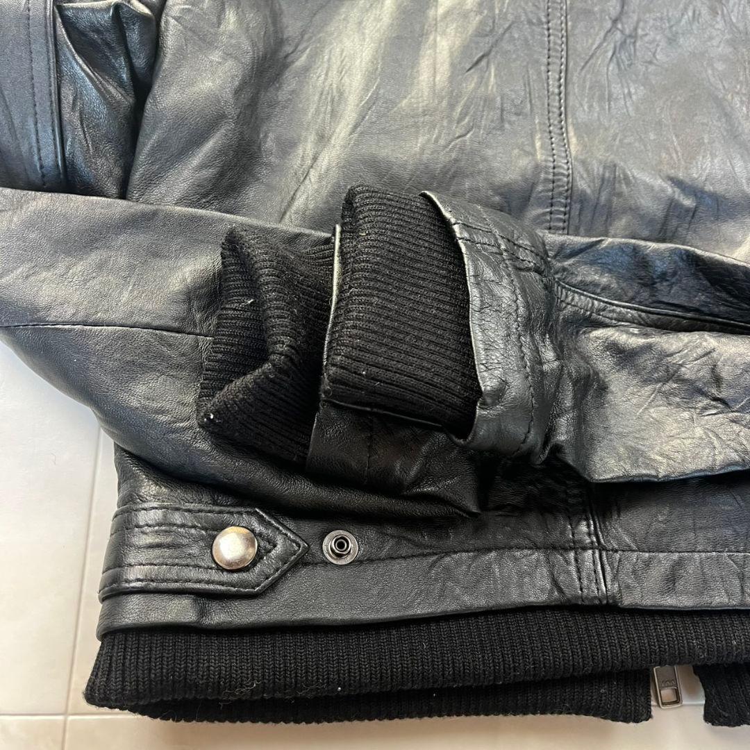 ルシェルブルー 羊革 ラムレザージャケット　短尺　ブラック 38　y2k