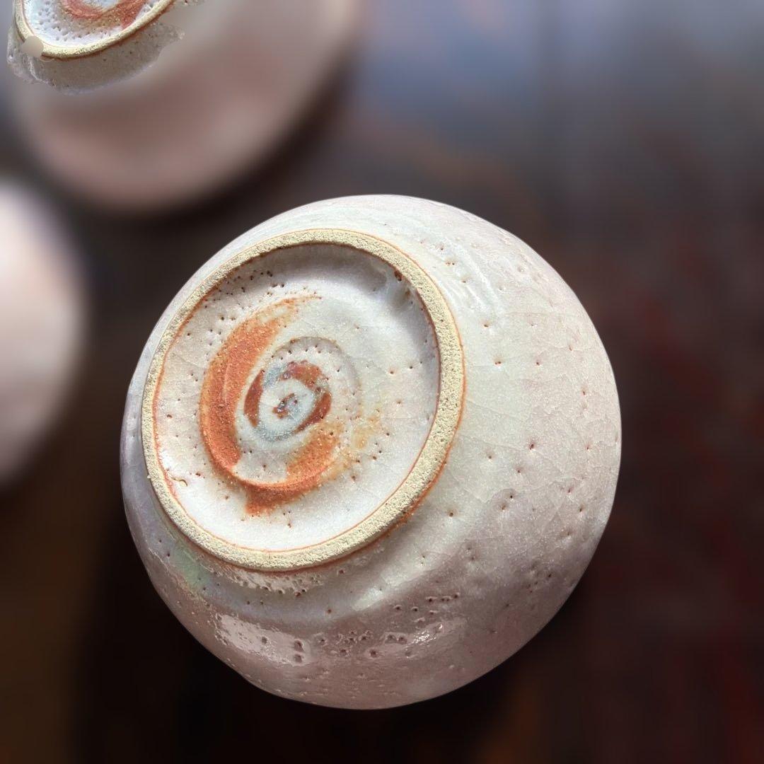 紅志野　小鉢五枚揃え　貫入　作家物