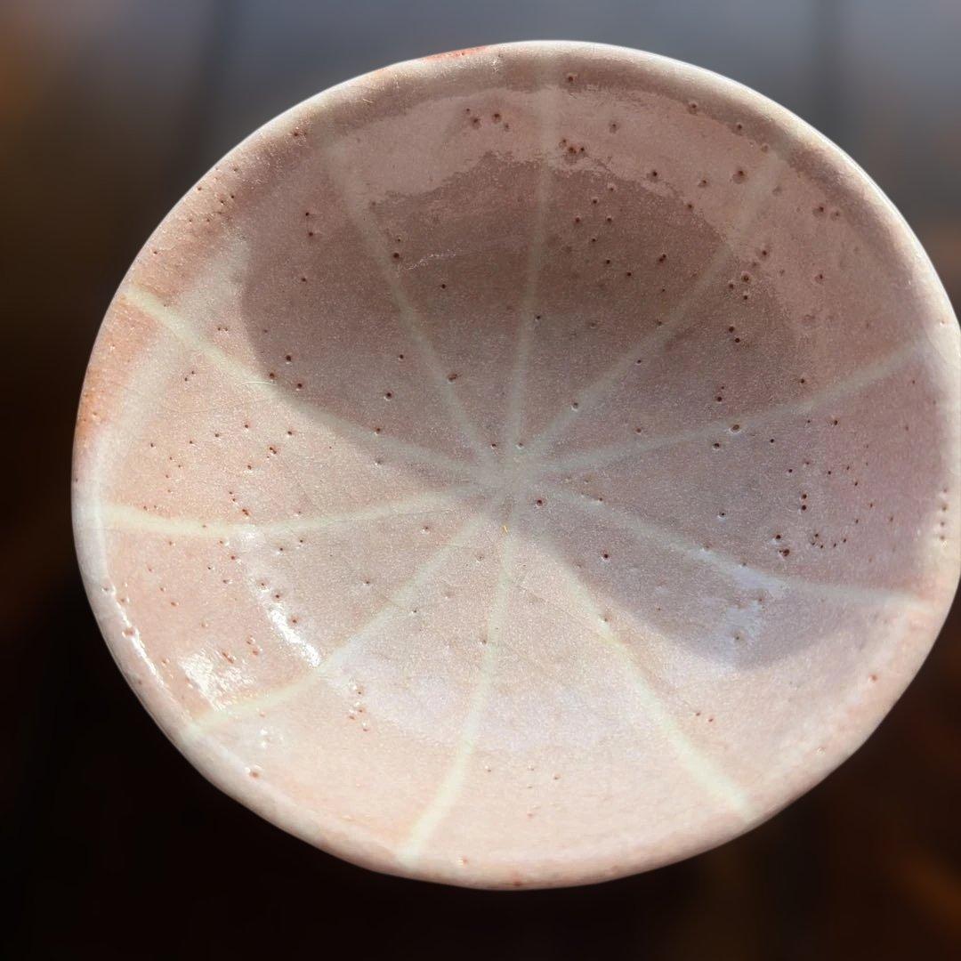 紅志野　小鉢五枚揃え　貫入　作家物