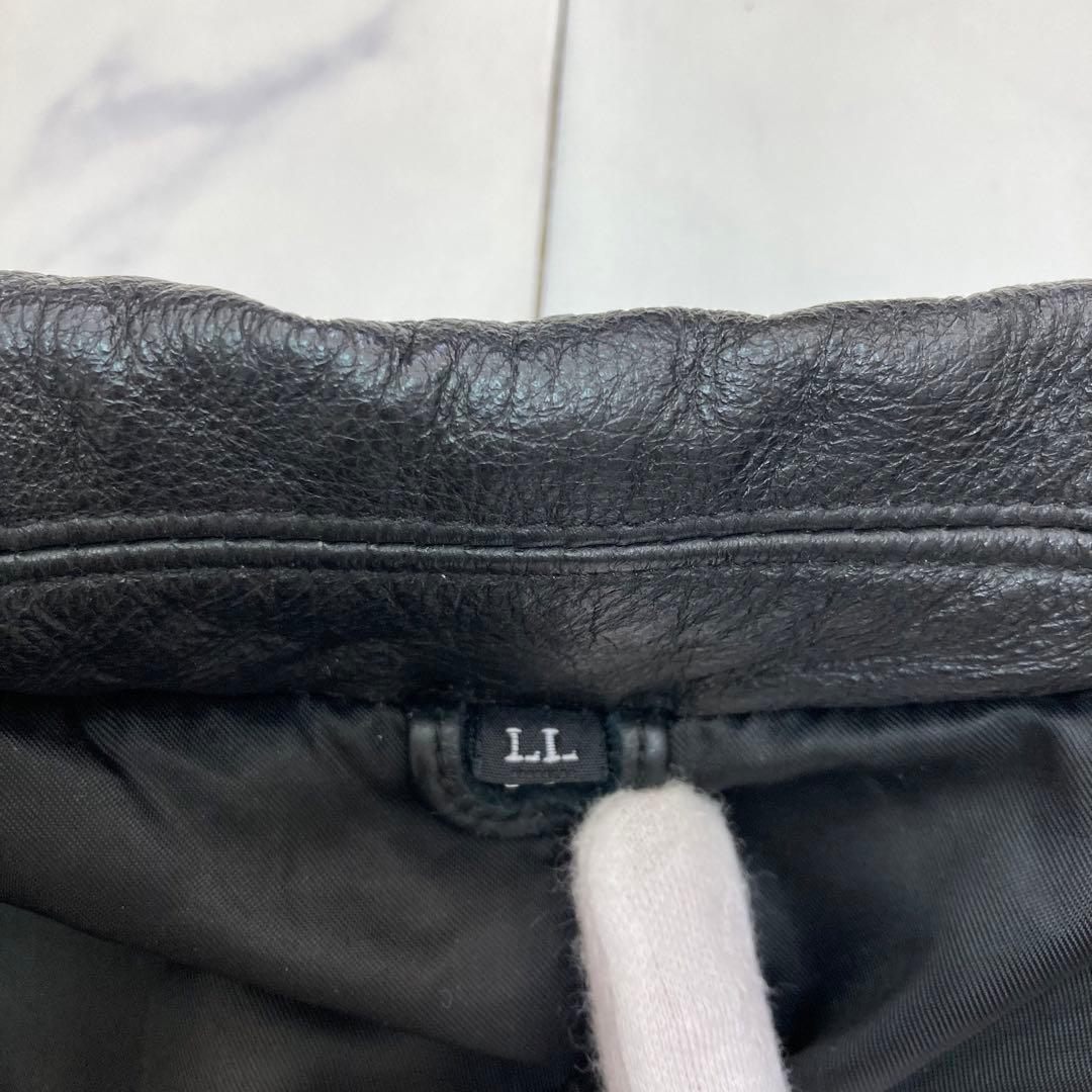 VINTAGE メンズ カウレザー トレンチコート 希少サイズLL 超ロング丈