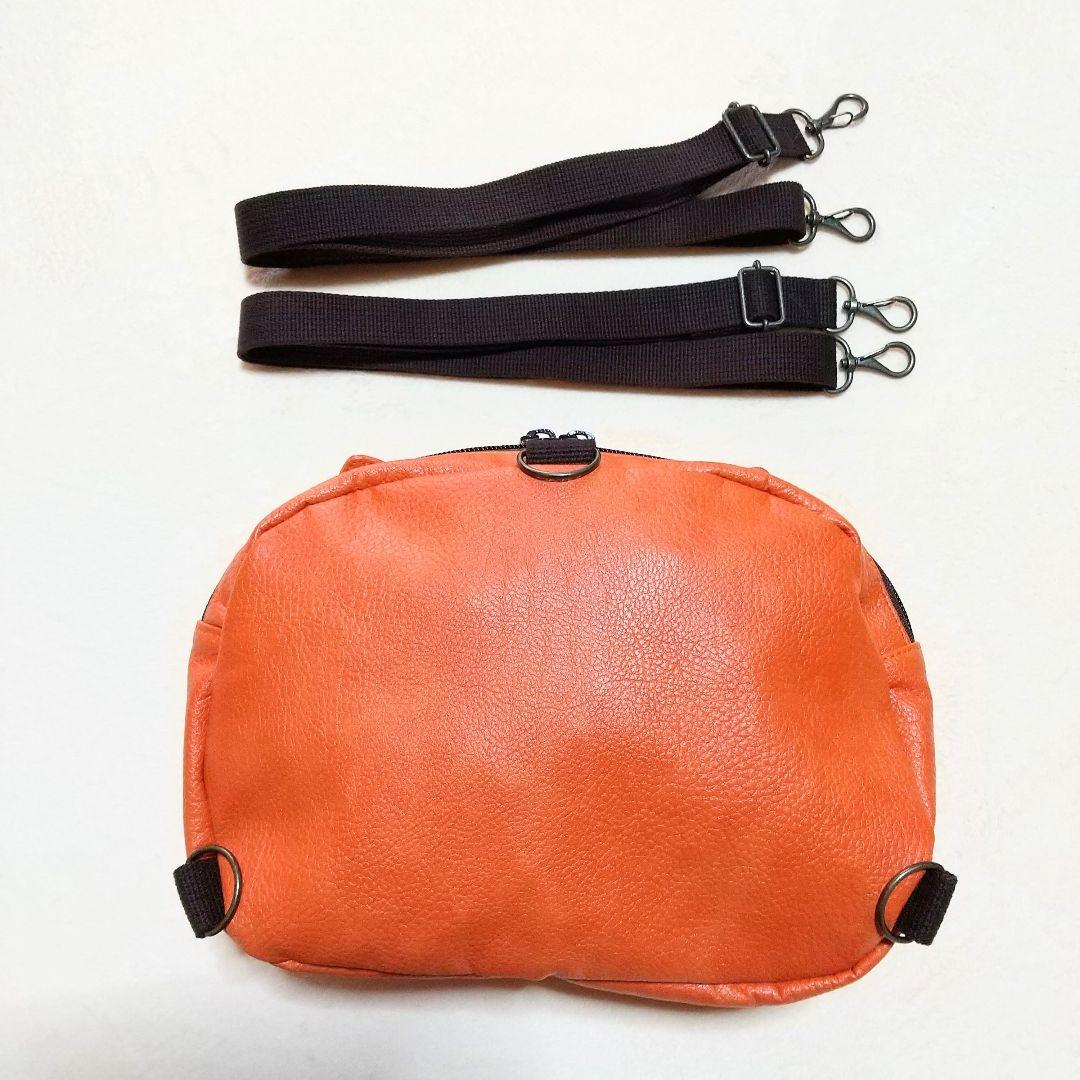 2WAY　がま口バッグ　猫耳　リュック＆ボディバッグ　フェイクレザー　肉球