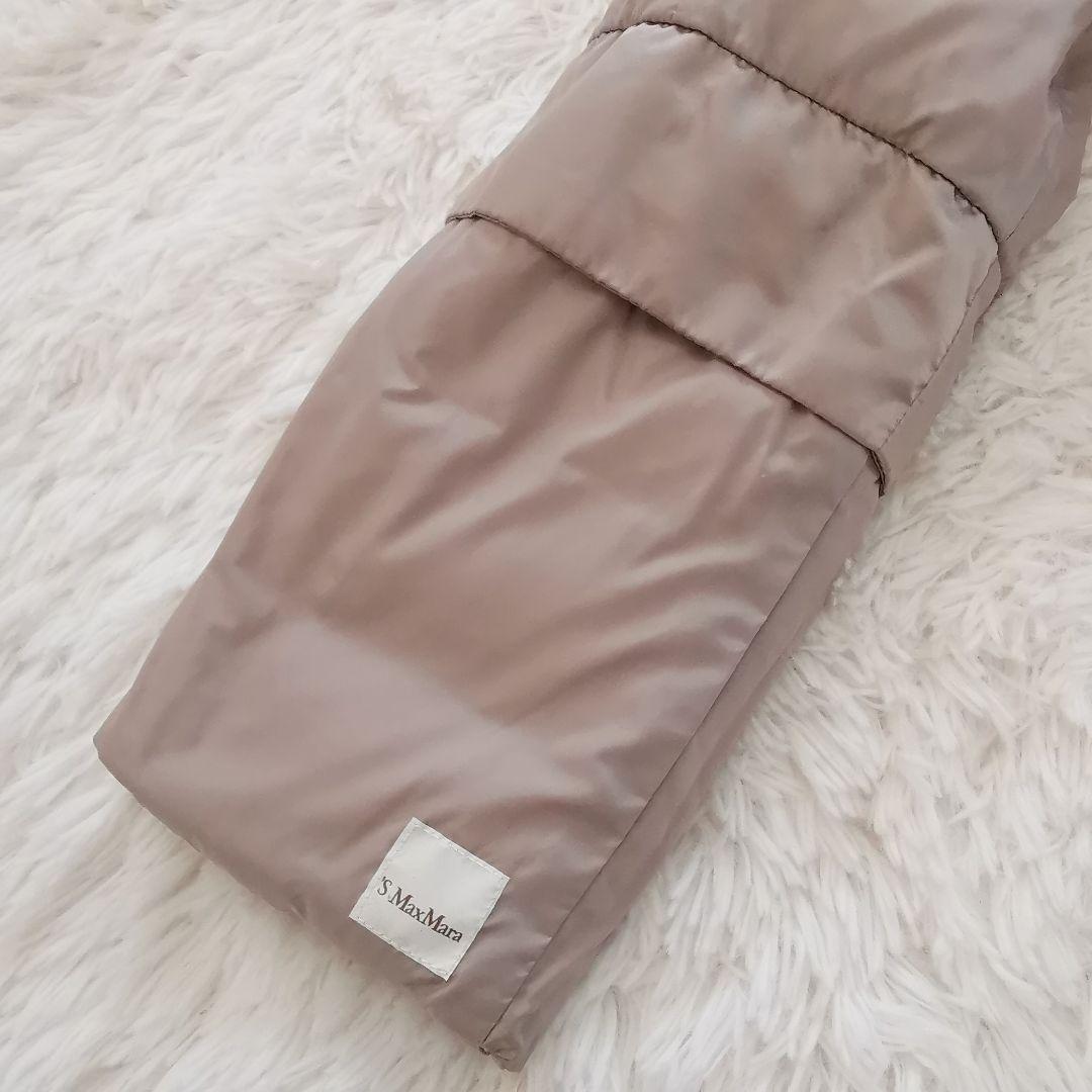 エスマックスマーラ リバーシブル 洗える グースダウンコート ファー ベルト S