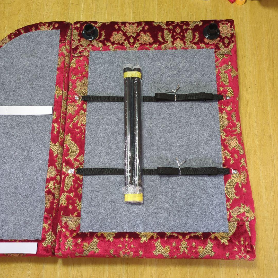 【け】フラット3点セット（カスタム）&ベット4分割【バレンタイン レッド】