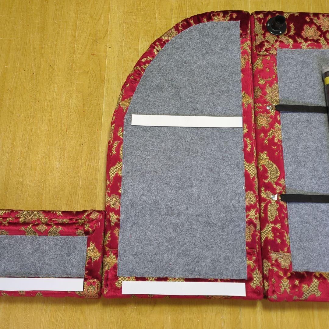 【け】フラット3点セット（カスタム）&ベット4分割【バレンタイン レッド】