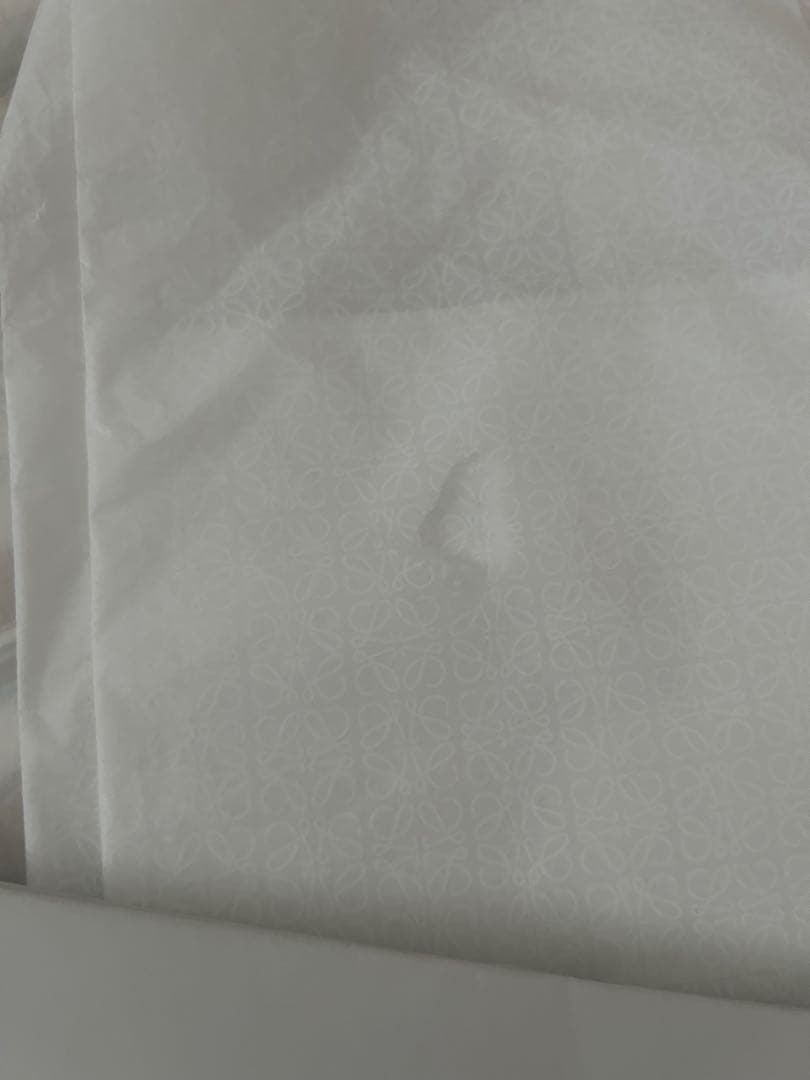 LOEWE ダークブルー マフラー フリンジ付き