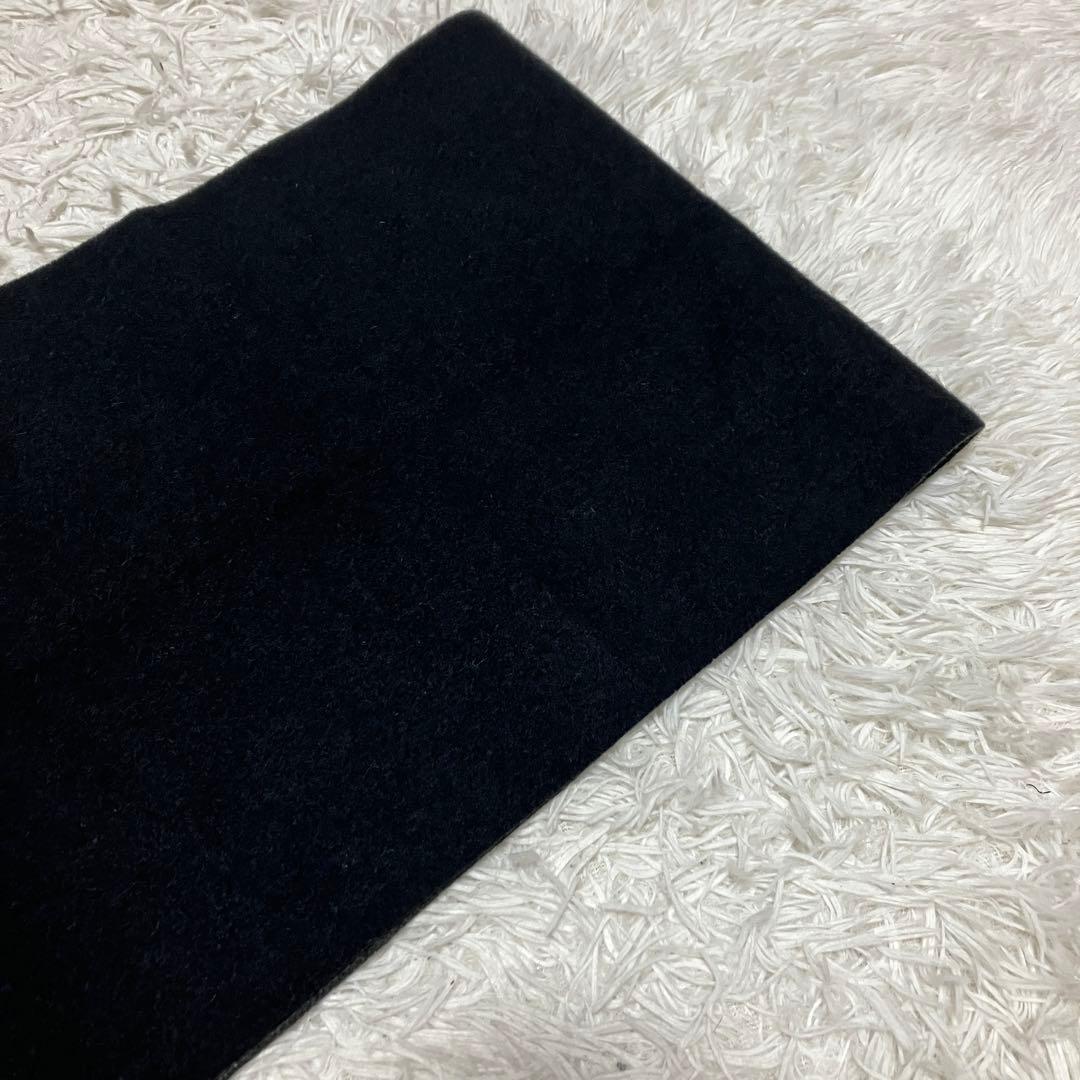 極美品　COACH　マフラー　カシミヤ100%　シグネチャー　ブラック　メンズ