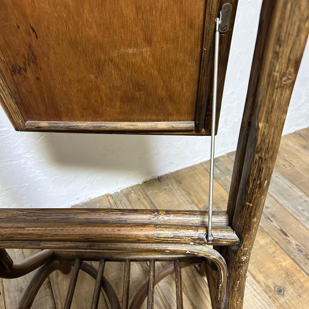 ラタン フレーム 姿見 スタンドミラー