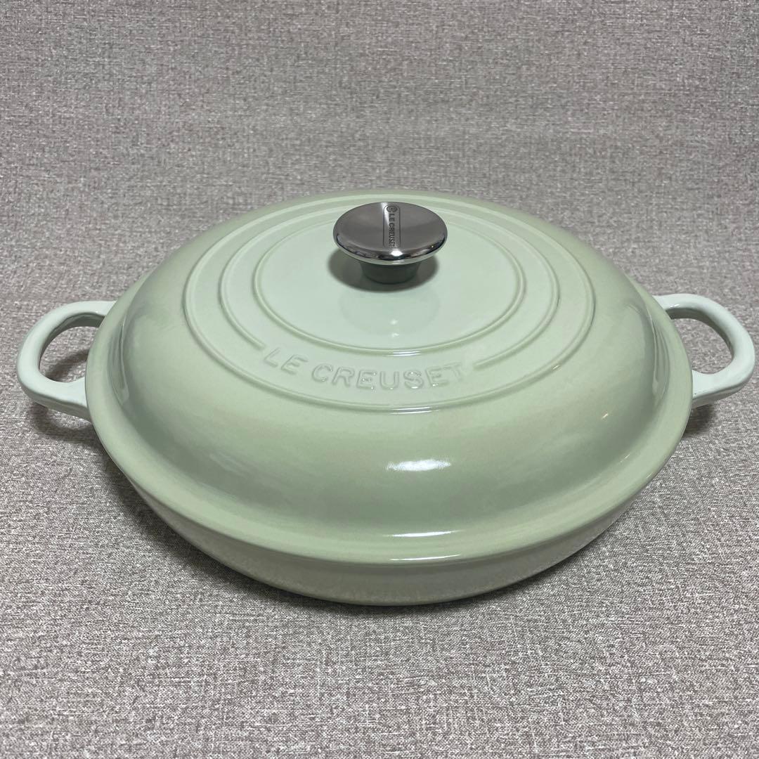 《未使用》ルクルーゼ わさび ビュッフェキャセロール 26cm