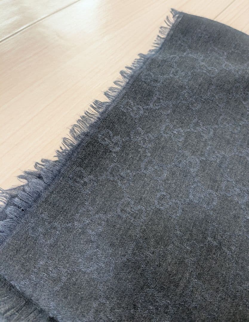 GUCCI GGパターン マフラー ダークグレー（AY）