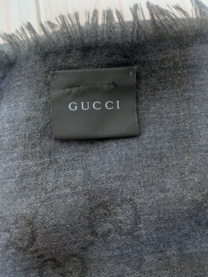 GUCCI GGパターン マフラー ダークグレー（AY）