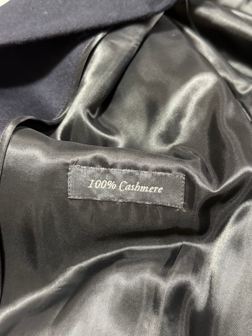 AMADEUS アマデウス カシミヤ ロング コート 56 濃紺