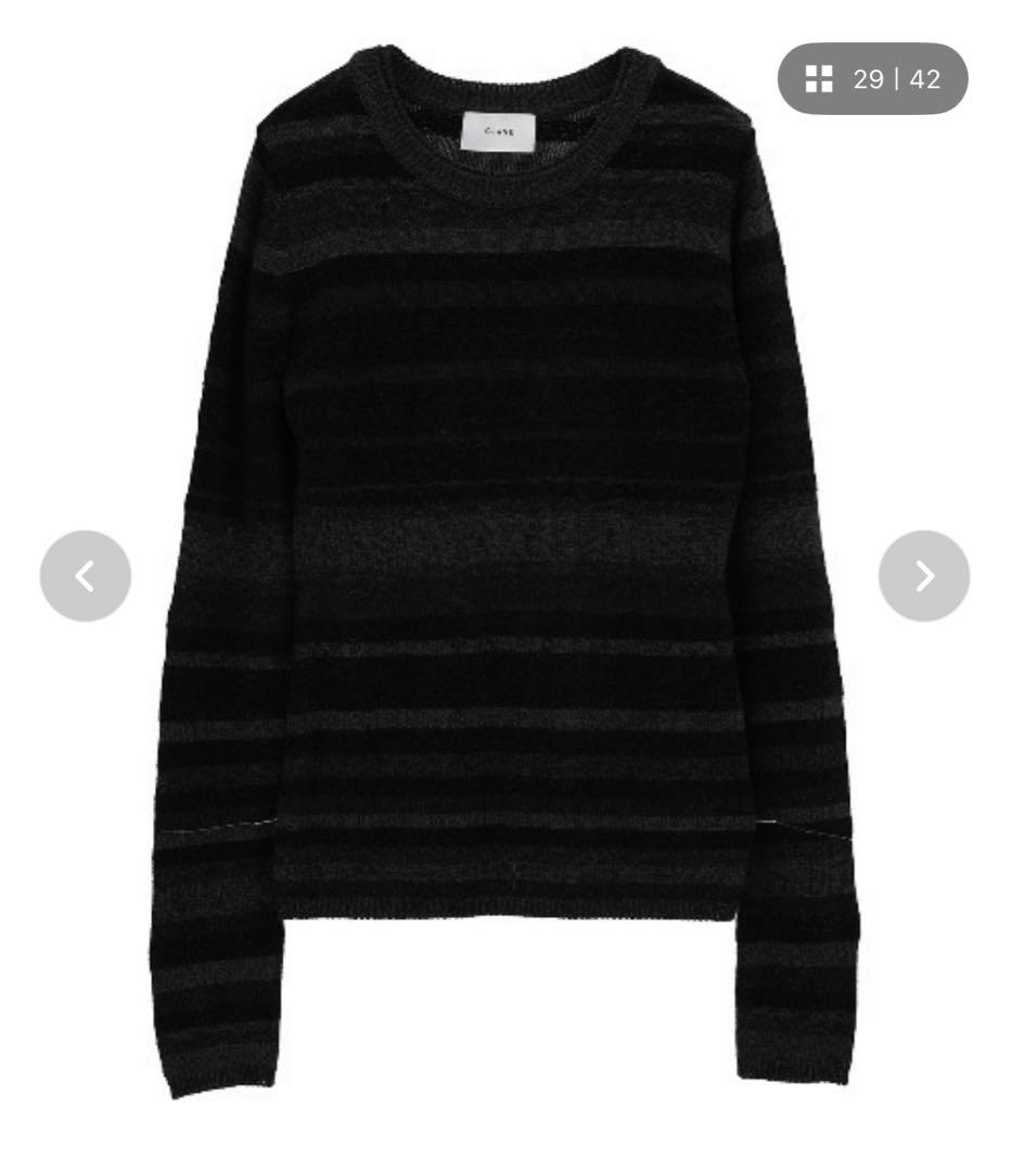 【週末値下】CLANE☆MOLE MIX BORDER KNIT TOPS ２