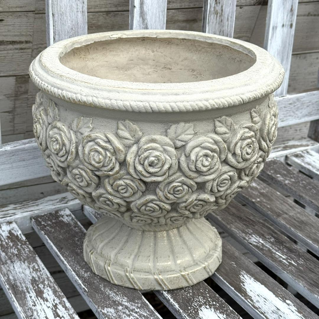 グラスファイバー ゴブレット ローズ 植木鉢 プランター 鉢 ガーデニング