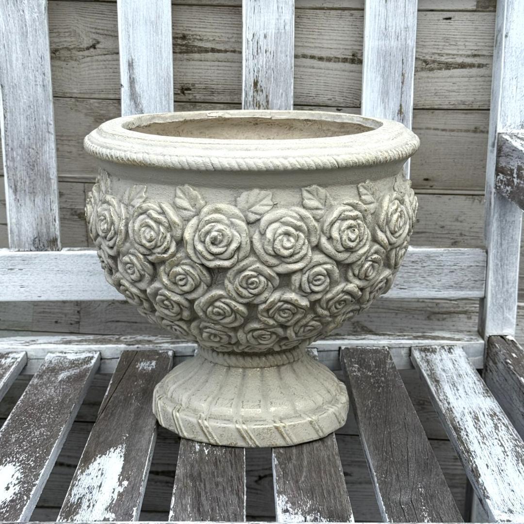 グラスファイバー ゴブレット ローズ 植木鉢 プランター 鉢 ガーデニング