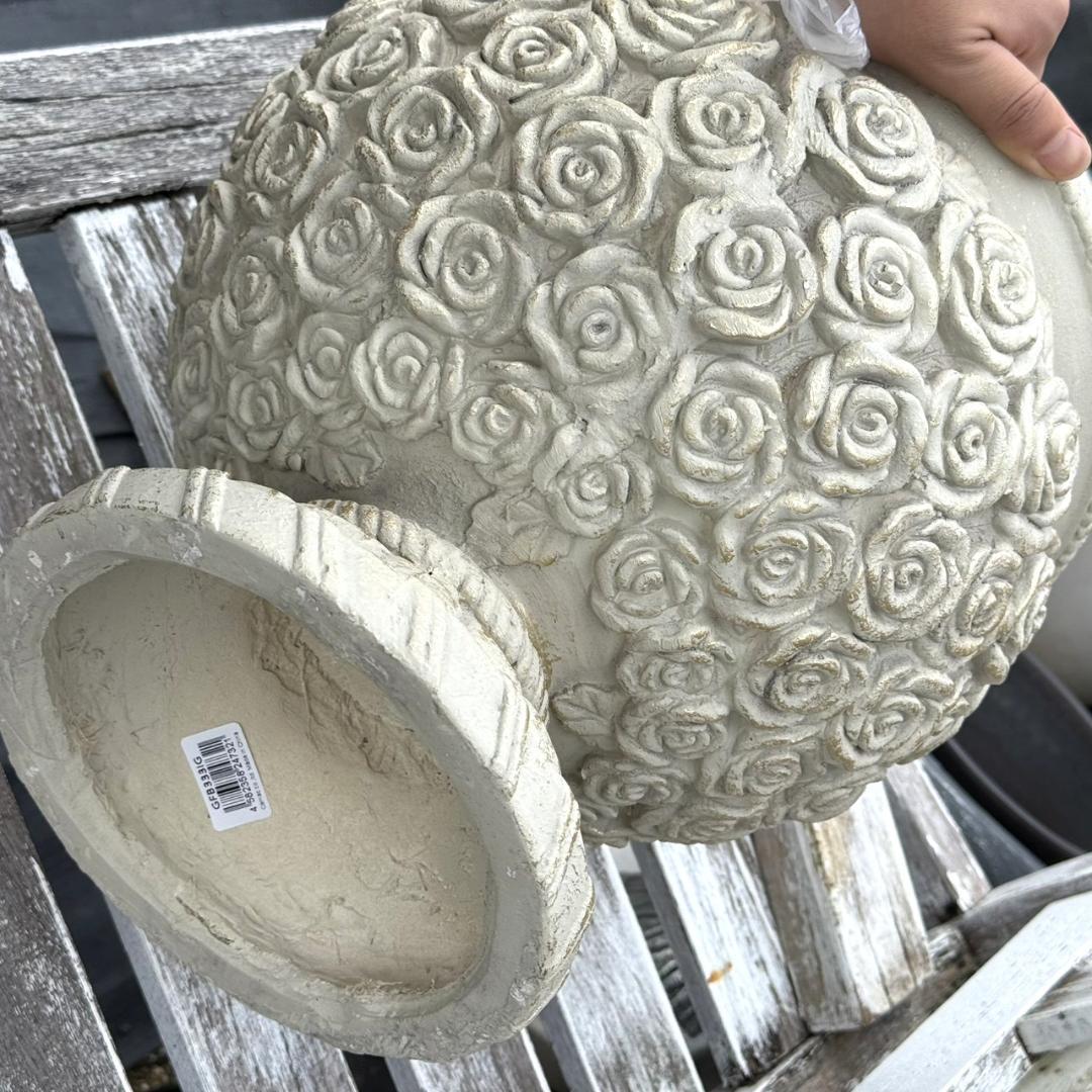 グラスファイバー ゴブレット ローズ 植木鉢 プランター 鉢 ガーデニング