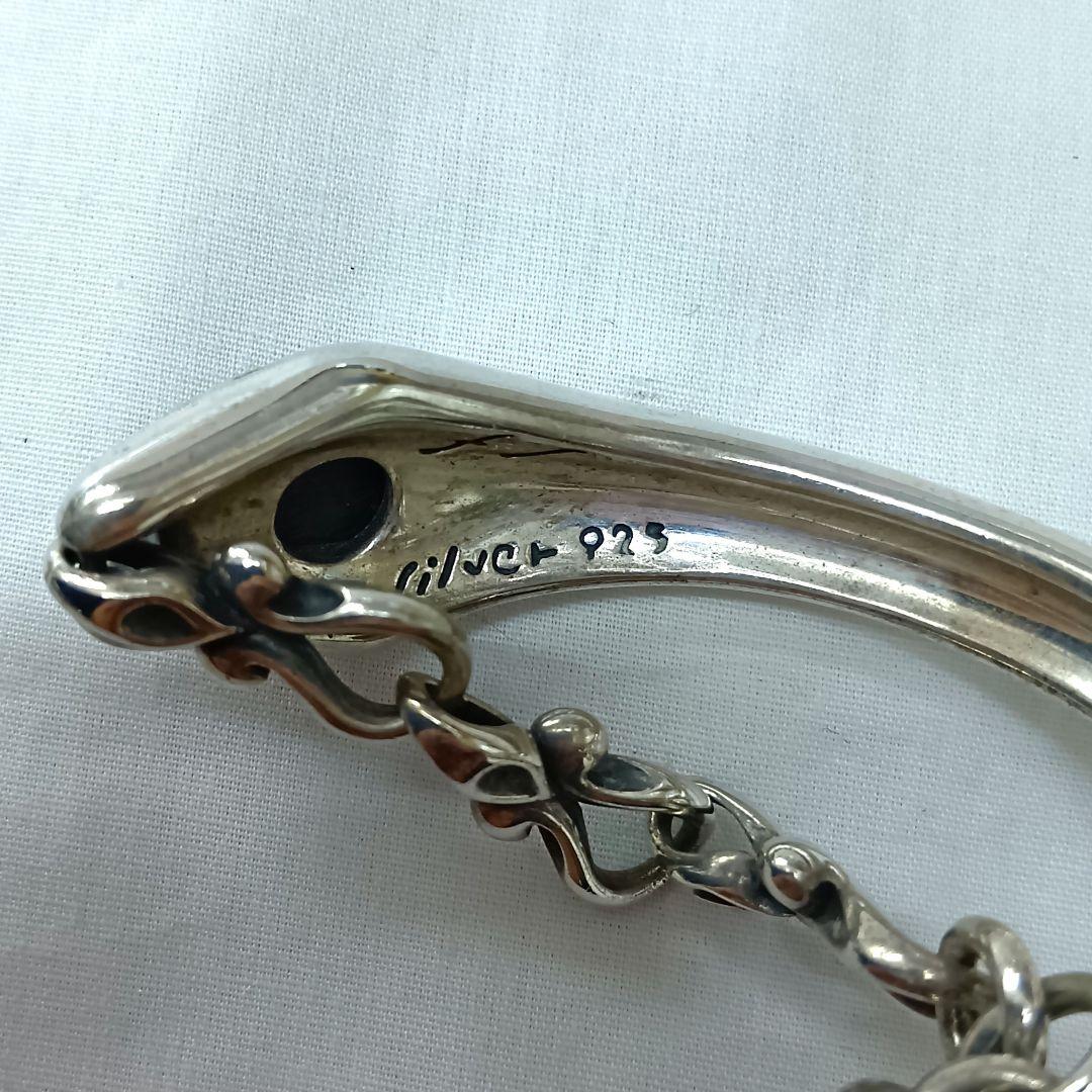 AR166 フリースタイル　ブラックスター バングル　シルバー925