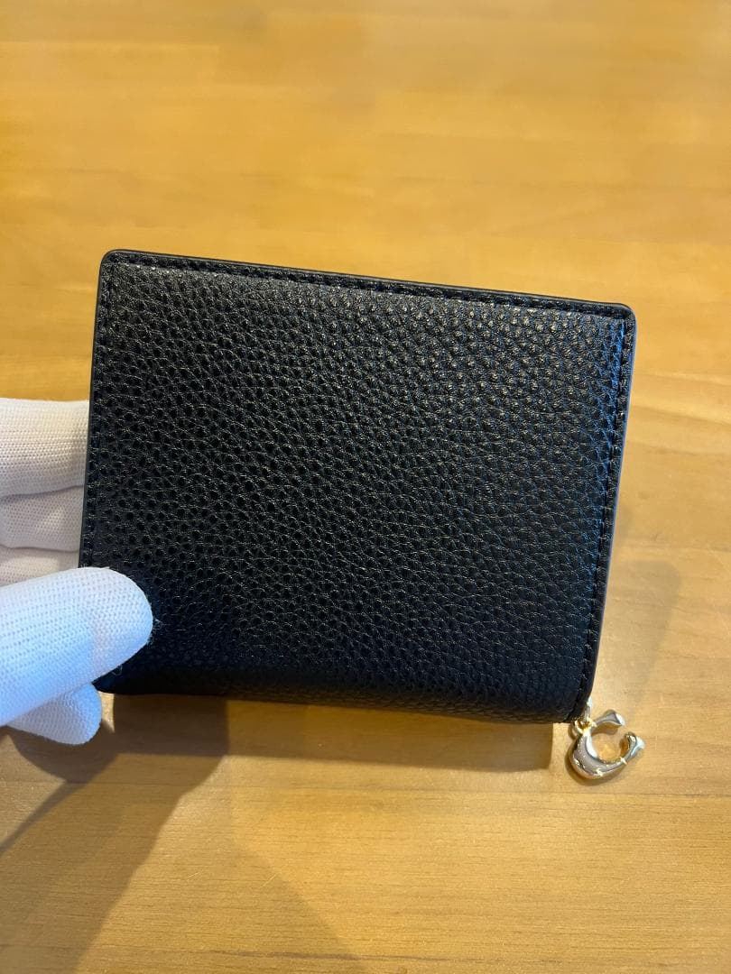 【極美品】COACH コーチ 二つ折り財布 ブラック