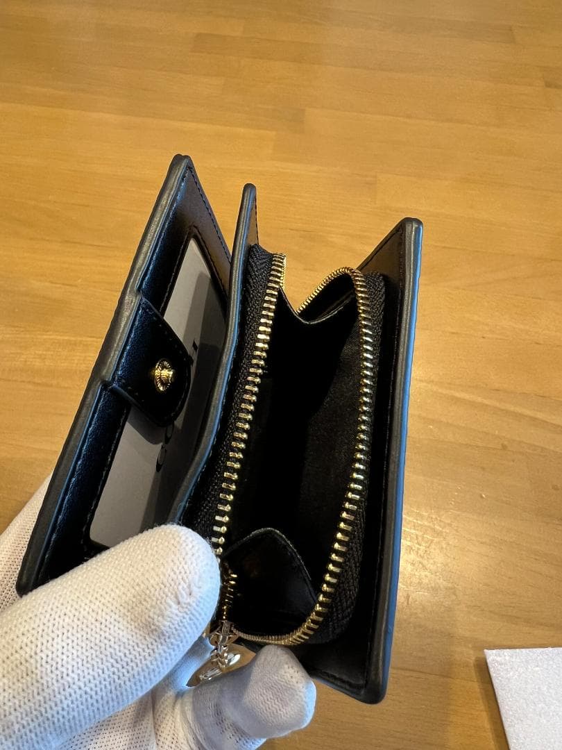 【極美品】COACH コーチ 二つ折り財布 ブラック