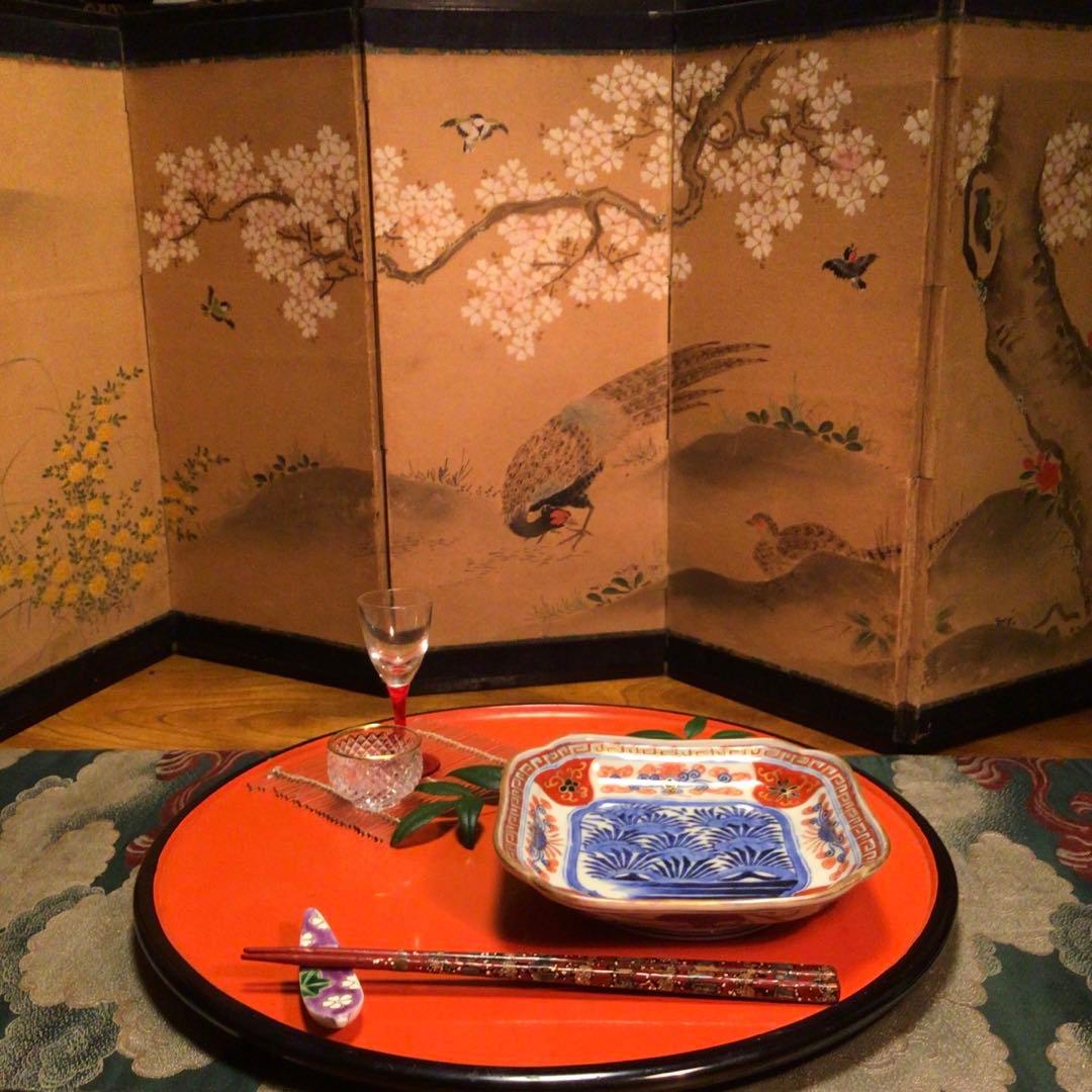 311 古伊万里 極上　染錦手 隅入角皿 五枚