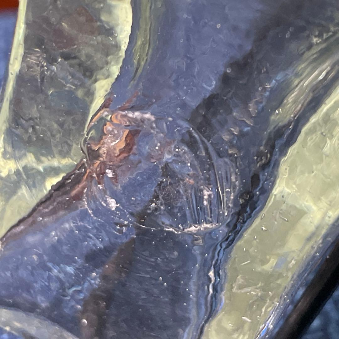 倉敷手吹カットガラス 四角形ボトル ボール型キャップ