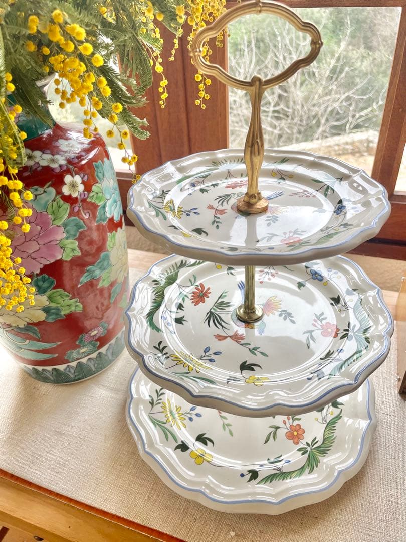 Gien ジアン　ケーキスタンド　オワゾパラディ