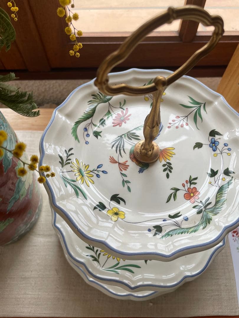 Gien ジアン　ケーキスタンド　オワゾパラディ