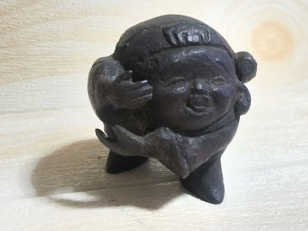 珍品！鉄製！時代物！大黒天！p5！