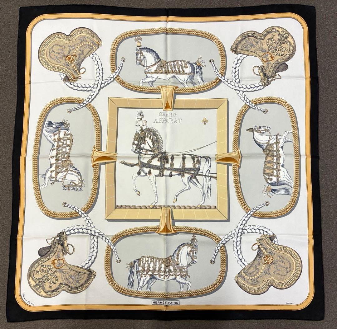 エルメス HERMES スカーフ カレ90 GRAND APPARAT 盛装の馬