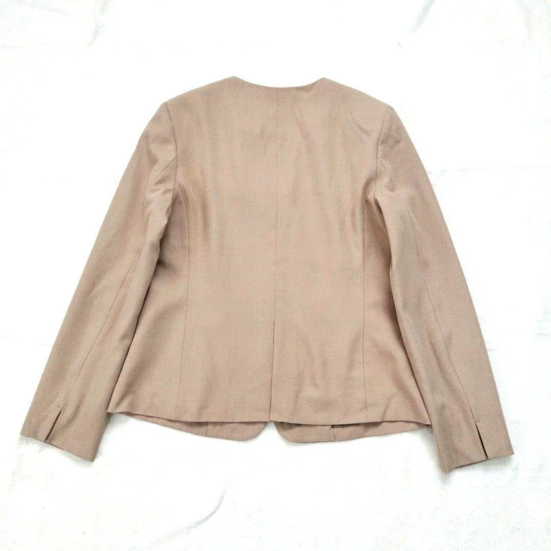 新品★エイチケーワークスロンドン　ノーカラー セットアップ スーツ ベージュ