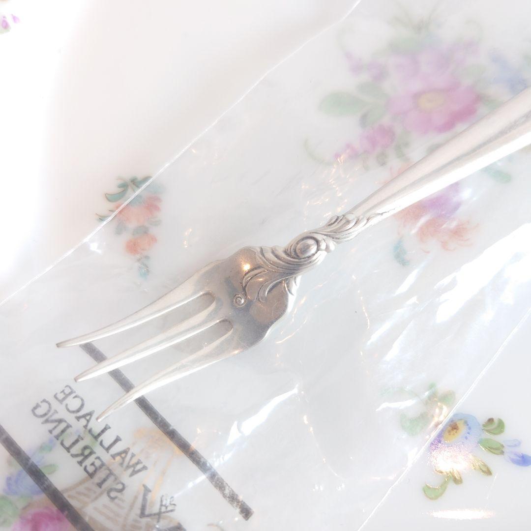 アメリカ　Wallace　純銀　Stirling　スターリングシルバー　フォーク