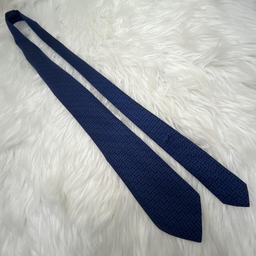エルメス　ルイヴィトン　ネクタイ シルク100％　ブルー系　2本セット