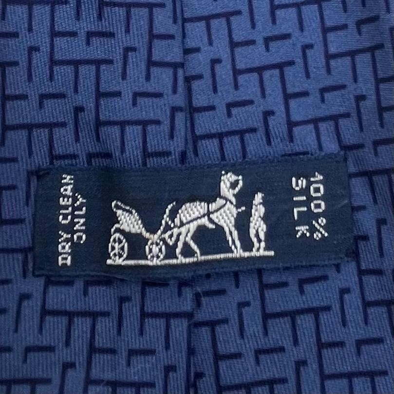 エルメス　ルイヴィトン　ネクタイ シルク100％　ブルー系　2本セット