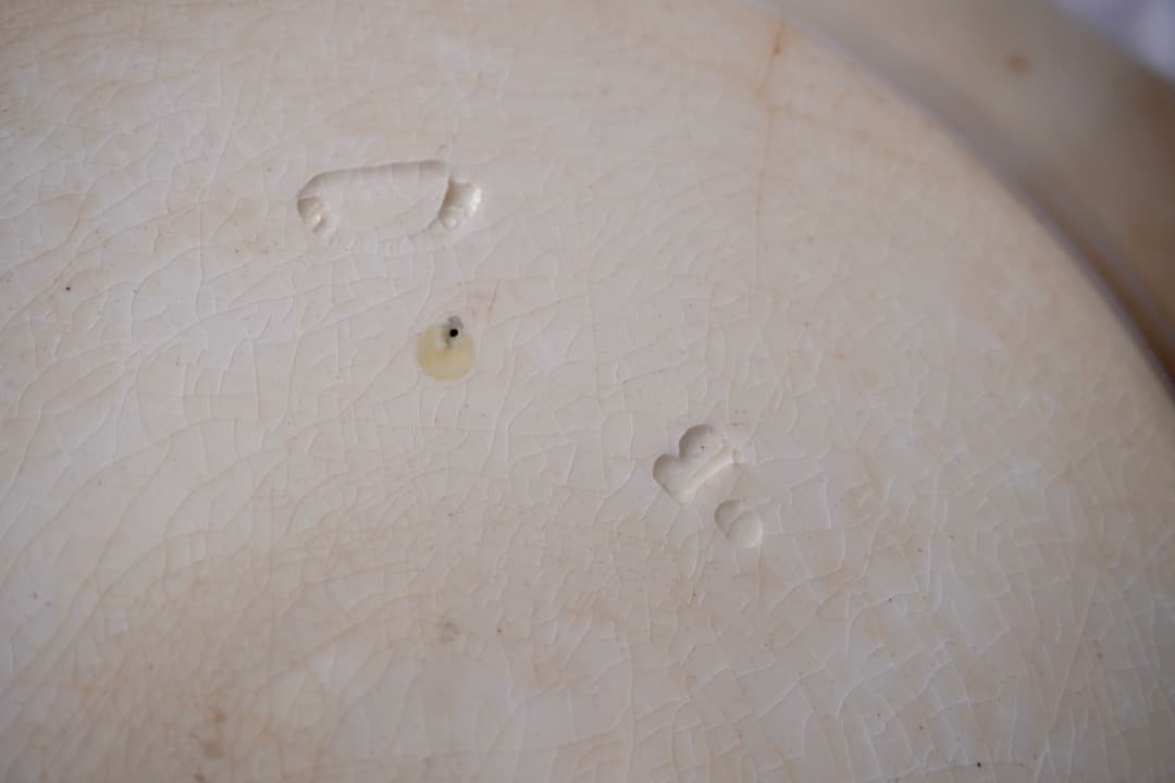 フランス アンティーク クレイユモントロー オクトゴナルプレート 陶器 深皿④